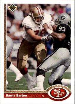 Harris Barton San Francisco 49ers 1991 Upper Deck NFL #686